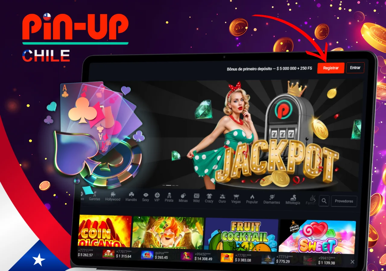 El bono adicional para Pin-Up Casino ofrece hasta 5.000.000 CLP y 250 giros gratis con el primer deposito.